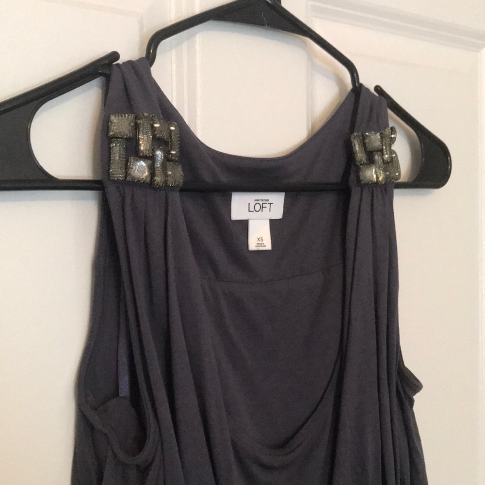 LOFT draped dress WITH POCKETS